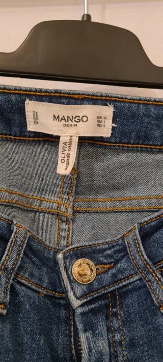 Pantalón vaquero Mango azul talla XS