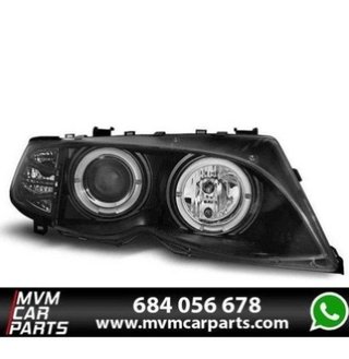Faros delanteros Angel eyes BMW Serie 3 E46 Black