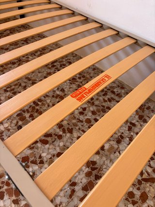 2 Somieres Base Cama Metal Madera de 90cm