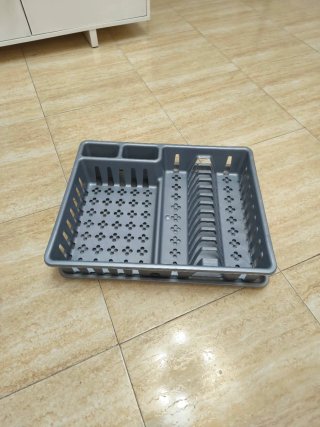Escurreplatos gris de plástico resistente