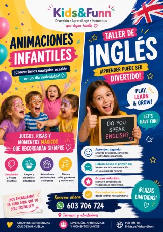Animación infantil y Taller de Inglés