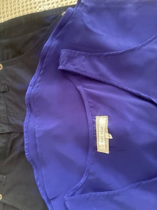 Pantalón Adolfo Domínguez y Top Azul