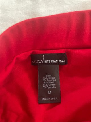 Top sin tirantes mujer rojo