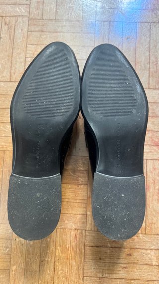 Mocasines Zara negros lentejuelas 3D T38