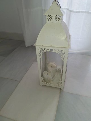 Farol decorativo blanco