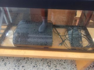 Acuario Pecera Negra y Transparente