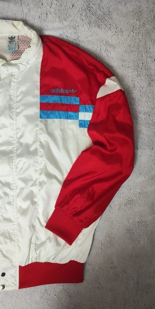 Chaqueta Adidas Vintage 90s Roja y Blanca Talla M