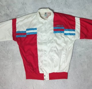 Chaqueta Adidas Vintage 90s Roja y Blanca Talla M