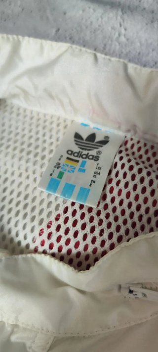 Chaqueta Adidas Vintage 90s Roja y Blanca Talla M