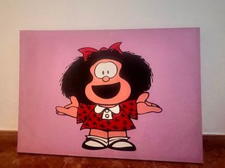 Cuadro Decorativo Mafalda Rosa