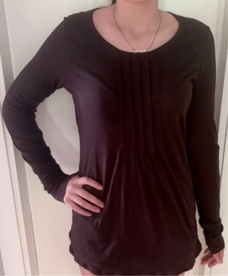 Camiseta manga larga Benetton marrón Talla L