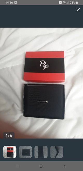Cartera Tarjetero Monedero Negro Nuevo