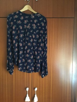 Camisa floral manga larga