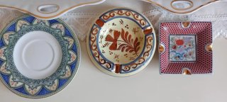 Lote porcelana: fuentes, cenicero, platitos