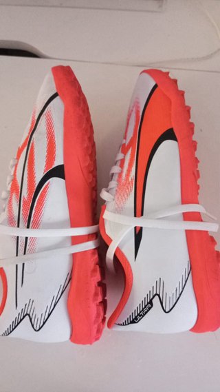 Zapatillas Fútbol Puma Blancas Naranja Talla X