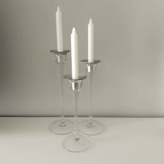 3 Candelabros Cristal Ikea