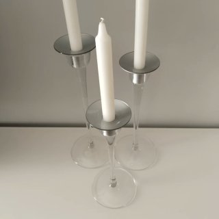3 Candelabros Cristal Ikea