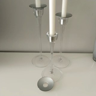 3 Candelabros Cristal Ikea