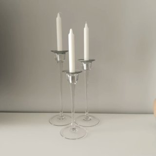 3 Candelabros Cristal Ikea