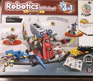 Robot Alfabot 3 en 1 y Camión Excavadora