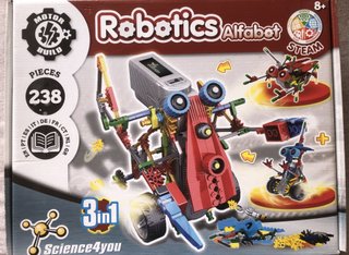 Robot Alfabot 3 en 1 y Camión Excavadora
