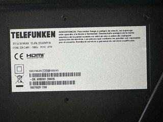 Televisor Telefunken Negro