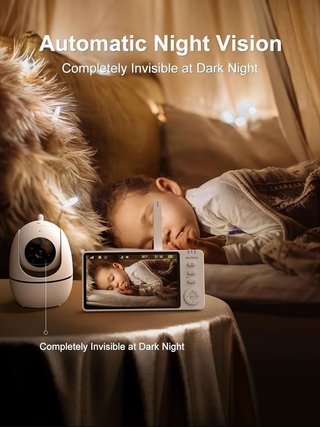 Vigilabebés con Cámara 5 pulg LCD 720p NUEVO