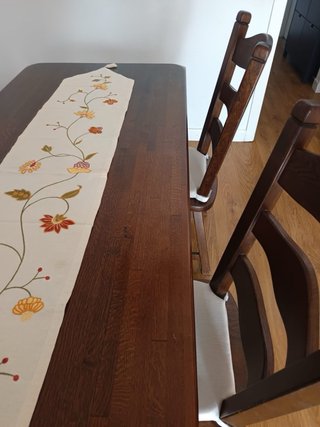 Mesa y 4 Sillas Comedor Madera Maciza