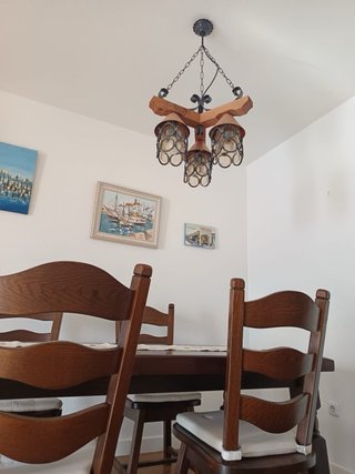Mesa y 4 Sillas Comedor Madera Maciza