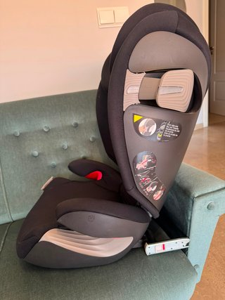 Silla coche Cybex Solution S-Fix negra impecable