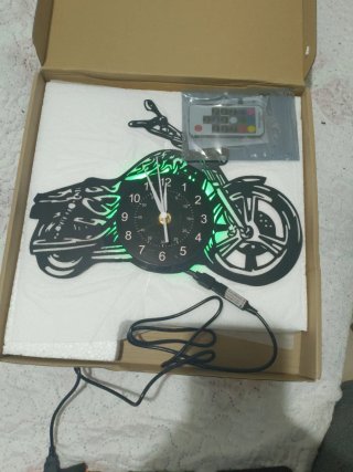 Reloj Pared Moto LED RGB Control Remoto