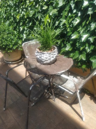 Conjunto Terraza Vintage Mesa y 2 Sillas