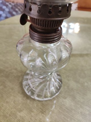 Quinqué de cristal vintage