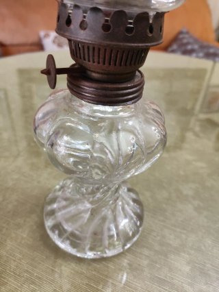Quinqué de cristal vintage