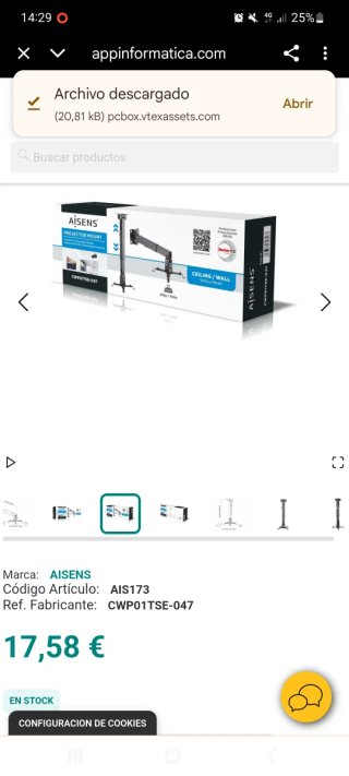 Soporte Techo/Pared Proyector AiSens CWP01TSE-047