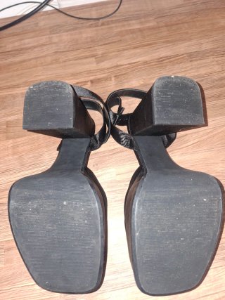 Zapatos de tacón negros plataforma