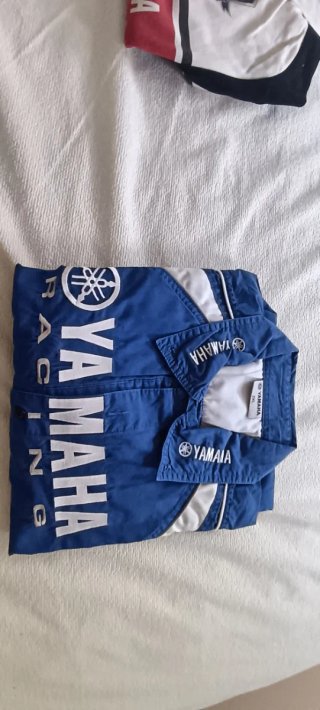 Camisa Polo Yamaha Racing Azul y Blanca