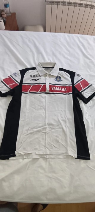 Camisa Polo Yamaha Racing Azul y Blanca