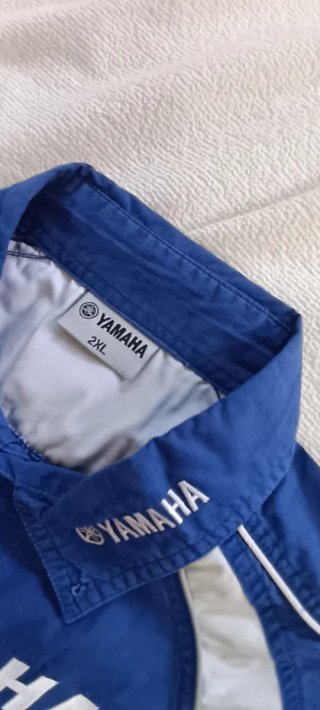 Camisa Polo Yamaha Racing Azul y Blanca