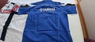 Camisa Polo Yamaha Racing Azul y Blanca
