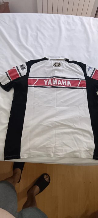 Camisa Polo Yamaha Racing Azul y Blanca