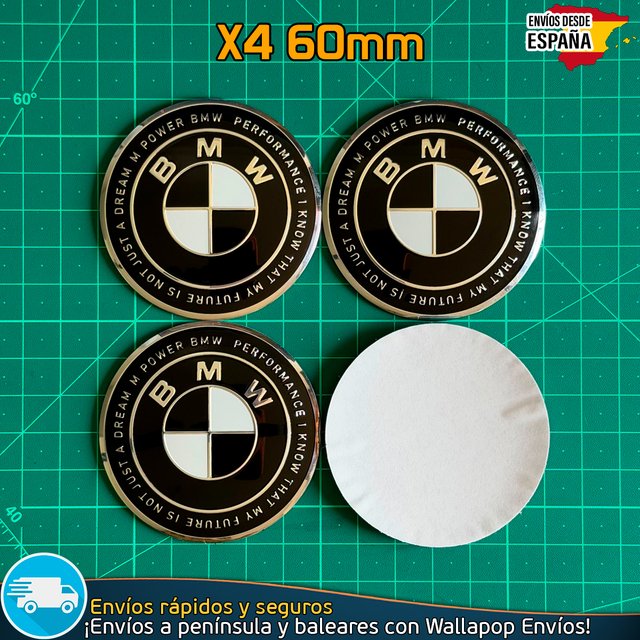 Emblemas BMW 60mm x4 M Power Tapacubos Llantas