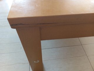 Mesa comedor y centro + 4 sillas madera
