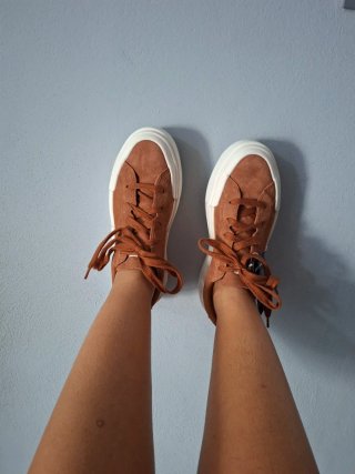 Converse plataforma marrón T.39