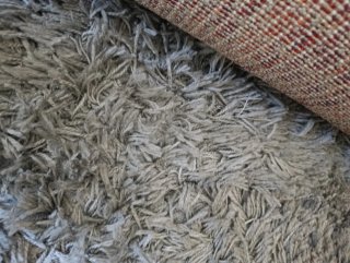 Alfombra pelo largo gris 170x240cm