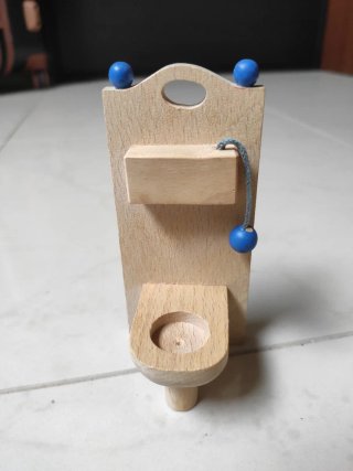 Muebles Baño Casa Muñecas Madera