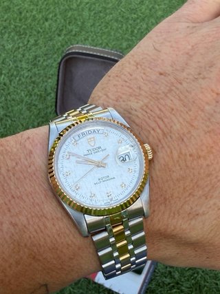 Tudor Prince Date Day ref 76213 Oro/Plata