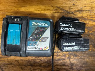 Cargador Makita DC18RC + 2 Baterías