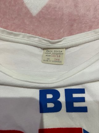 Zara girls camiseta blanca manga corta 13 14 años