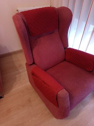 Sillón relax tela rojo